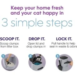 Litter Genie Plus Cat Litter Disposal System -Trixie || Catit || Nature's Miracle Shop 780782 PT4. AC SS1800 V1684608356