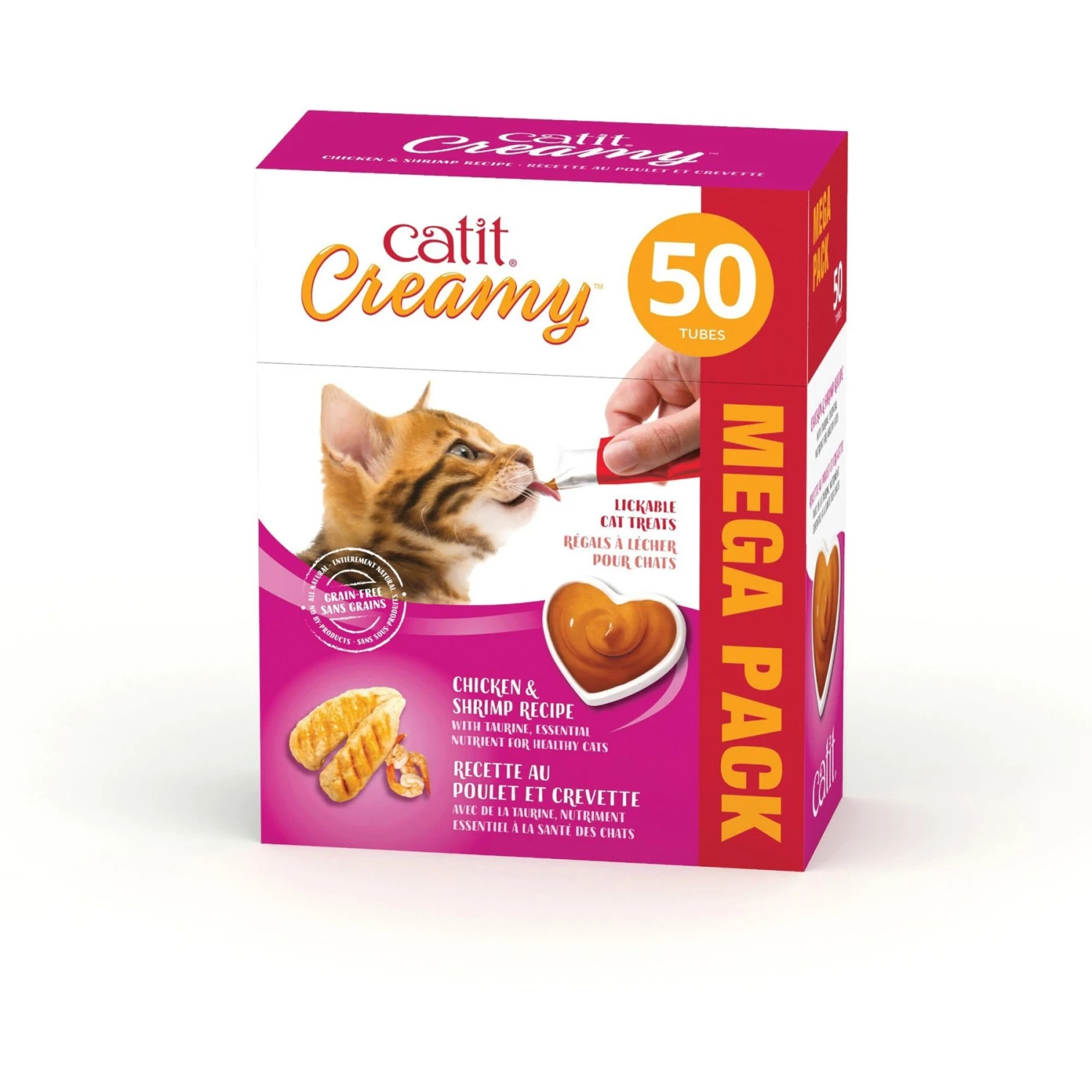 Catit Creamy Chicken & Shrimp Cat Treat Tube 3 Catit Creamy Chicken & Shrimp Cat Treat Tube