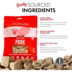 Grandma Lucy's Pork Grain-Free Freeze-Dried Dog & Cat Treats, 2-oz Bag -Trixie || Catit || Nature's Miracle Shop 782510 PT3. AC SS1800 V1677513190