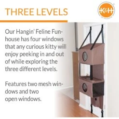 K&H Pet Products Hangin' Feline Funhouse Cat Condo Door Mounted Cat Tree House For Indoor Cats 12 K&H Pet Products Hangin' Feline Funhouse Cat Condo Door Mounted Cat Tree House For Indoor Cats -Trixie || Catit || Nature's Miracle Shop 78489 PT2. AC SS1800 V1622590673