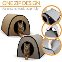 K&H Pet Products Thermo Mod Cat Shelter Weatherproof Outdoor Heated Cat House -Trixie || Catit || Nature's Miracle Shop 78552 PT2. AC SS1800 V1682706136