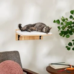 Frisco Cushioned Wall Mounted Cat Wall Shelf & Frisco Cat Silhouette With Bridge Wall Mounted Cat Wall Shelves -Trixie || Catit || Nature's Miracle Shop 785550 PT1. AC SS1800 V1677600278
