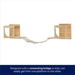 Frisco Cushioned Wall Mounted Cat Wall Shelf & Frisco Cat Silhouette With Bridge Wall Mounted Cat Wall Shelves -Trixie || Catit || Nature's Miracle Shop 785550 PT6. AC SS1800 V1677600275