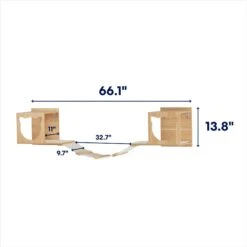 Frisco Cushioned Wall Mounted Cat Wall Shelf & Frisco Cat Silhouette With Bridge Wall Mounted Cat Wall Shelves -Trixie || Catit || Nature's Miracle Shop 785550 PT7. AC SS1800 V1677600275