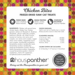 Hauspanther Chicken Bites Nuggets Freeze-Dried Raw Cat Treats, 1.5-oz Bag 12 Hauspanther Chicken Bites Nuggets Freeze-Dried Raw Cat Treats, 1.5-oz Bag -Trixie || Catit || Nature's Miracle Shop 795814 PT2. AC SS1800 V1677857871