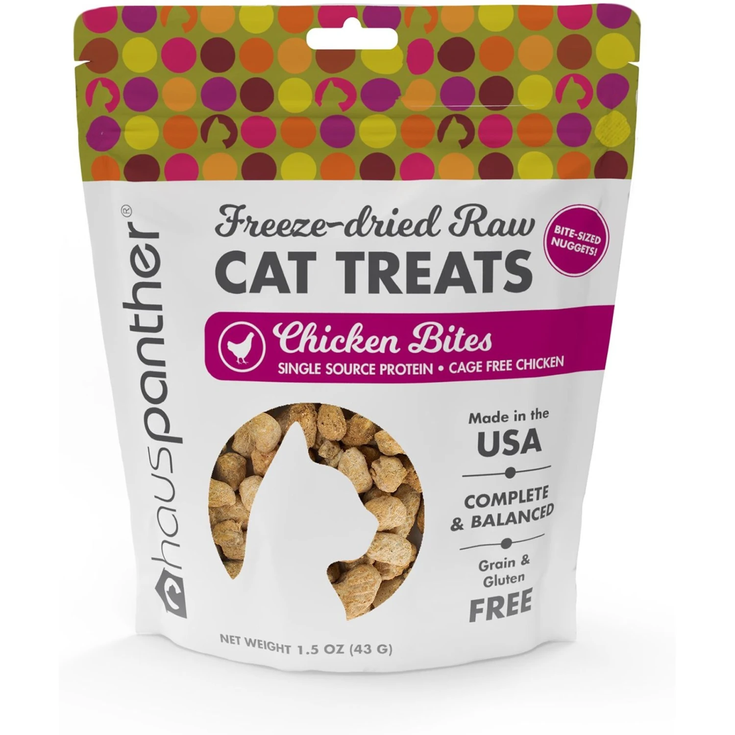 Hauspanther Chicken Bites Nuggets Freeze-Dried Raw Cat Treats, 1.5-oz Bag 7 Hauspanther Chicken Bites Nuggets Freeze-Dried Raw Cat Treats, 1.5-oz Bag - Image 5