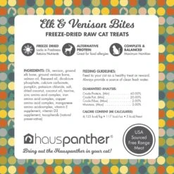 Hauspanther Elk & Venison Bites Nuggets Freeze-Dried Raw Cat Treats, 1.5-oz Bag -Trixie || Catit || Nature's Miracle Shop 795846 PT2. AC SS1800 V1677856607