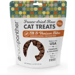 Hauspanther Elk & Venison Bites Nuggets Freeze-Dried Raw Cat Treats, 1.5-oz Bag -Trixie || Catit || Nature's Miracle Shop 795846 PT5. AC SS1800 V1677856607