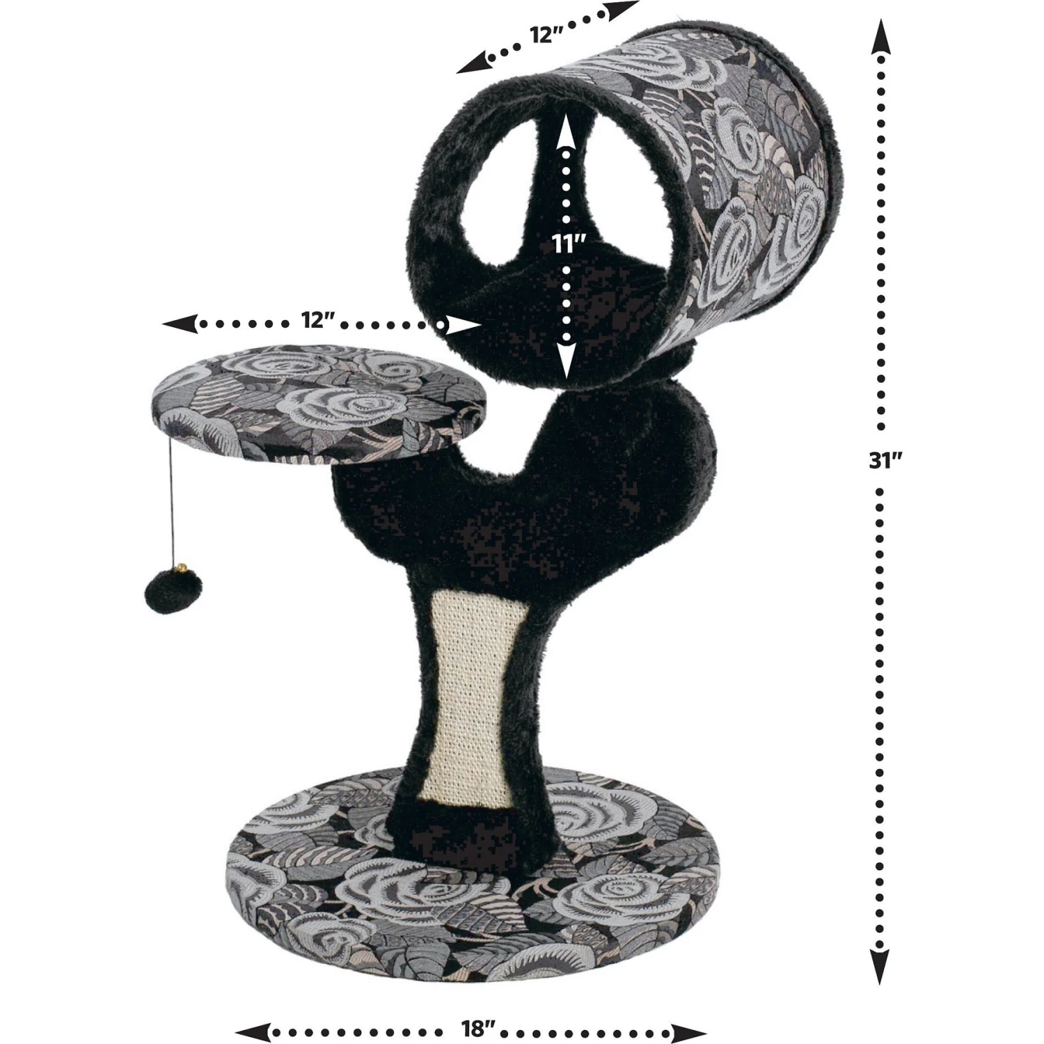 MidWest Feline Nuvo Salvador 30.75-in Faux Fur Cat Tree 5 MidWest Feline Nuvo Salvador 30.75-in Faux Fur Cat Tree - Image 3