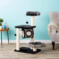 MidWest Feline Nuvo Escapade 40.25-in Faux Fur Cat Tree -Trixie || Catit || Nature's Miracle Shop 80346 PT7. AC SS1800 V1525271913