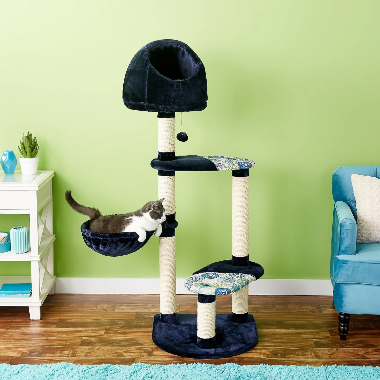 MidWest Feline Nuvo Resort 60-in Faux Fur Cat Tree 3 MidWest Feline Nuvo Resort 60-in Faux Fur Cat Tree