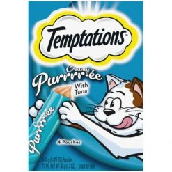 Temptations Creamy Puree With Tuna Lickable Cat Treats, 0.425-oz Pouch + 4 Items -Trixie || Catit || Nature's Miracle Shop 808094 PT1. AC SS1800 V1678998652