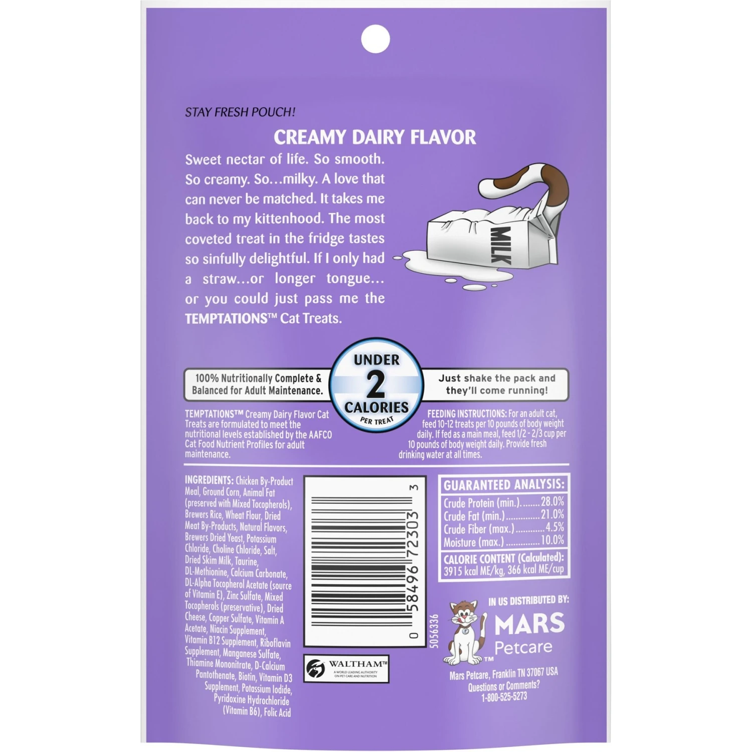 Temptations Classic Creamy Dairy Flavor Soft & Crunchy Cat Treats 4 Temptations Classic Creamy Dairy Flavor Soft & Crunchy Cat Treats - Image 2