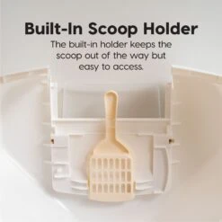 IRIS USA Hooded Corner Cat Litter Box With Front Door Flap & Scoop -Trixie || Catit || Nature's Miracle Shop 816574 PT3. AC SS1800 V1685131608