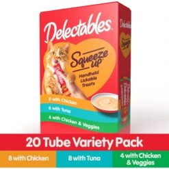 Hartz Delectables Squeeze Up Variety Pack Grain-Free Lickable Wet Cat Treats, 0.5-oz Tube, 20 Count -Trixie || Catit || Nature's Miracle Shop 821014 PT2. AC SS1800 V1680183091