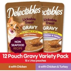 Hartz Delectables Gravy Variety Pack Lickable Cat Treats, 1.4-oz Tubes, 12 Count -Trixie || Catit || Nature's Miracle Shop 822726 PT1. AC SS1800 V1680707056