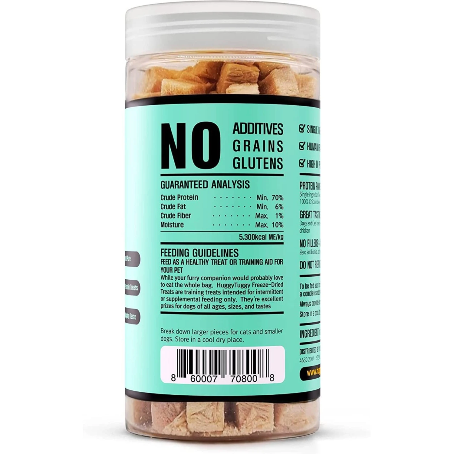 Huggy Tuggy Freeze-Dried Chicken Breast Dog & Cat Treat, 4.76-oz Can 6 Huggy Tuggy Freeze-Dried Chicken Breast Dog & Cat Treat, 4.76-oz Can - Image 4