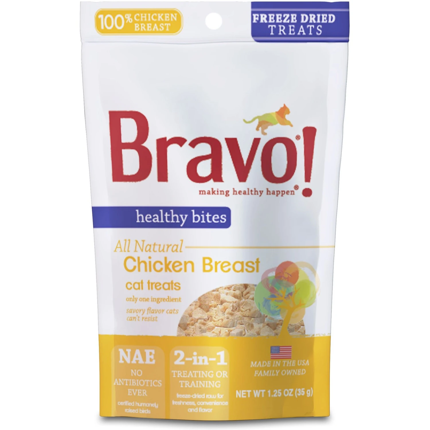 Bravo! Healthy Bites Chicken Breast Freeze-Dried Cat Treats 3 Bravo! Healthy Bites Chicken Breast Freeze-Dried Cat Treats