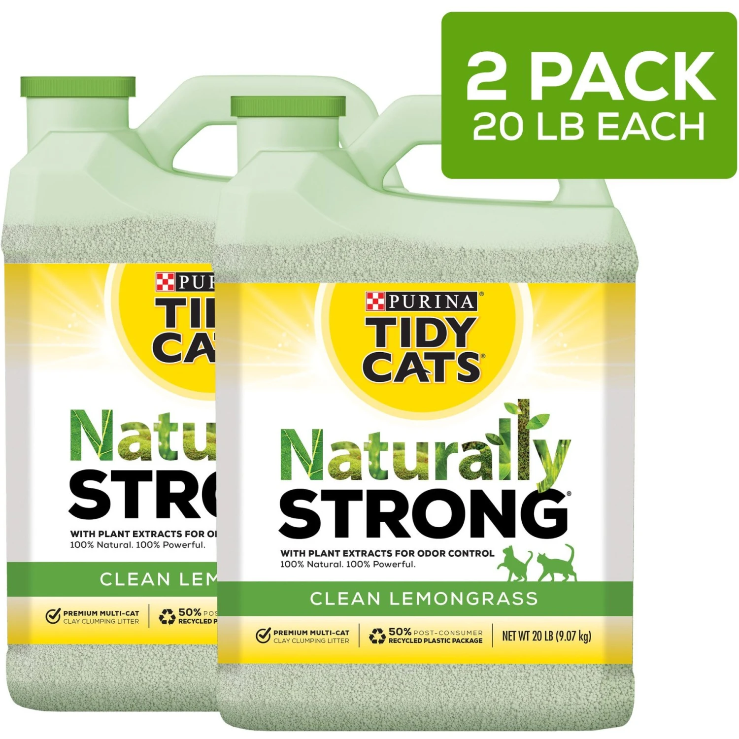 Tidy Cats Naturally Strong Clean Lemongrass Scented Clumping Clay Cat Litter 3 Tidy Cats Naturally Strong Clean Lemongrass Scented Clumping Clay Cat Litter