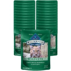 Blue Buffalo Wilderness Tasty Toppers Wild Cuts Tasty Duck Morsels In Savory Gravy Grain-Free Cat Food Topper