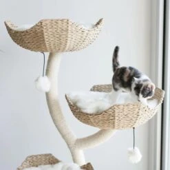 Mau Lifestyle Ivy 3, 53-in Modern Cat Tree, Natural -Trixie || Catit || Nature's Miracle Shop 842054 PT1. AC SS1800 V1682628826