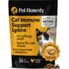 PetHonesty Dual Texture Immune Support Lysine Chews Supplement For Cats, 3.7-oz Bag