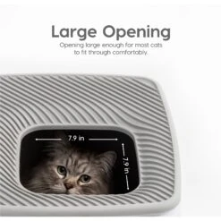 IRIS USA Premium Square Top Entry Cat Litter Box With Scoop, White & Gray, Large -Trixie || Catit || Nature's Miracle Shop 846654 PT2. AC SS1800 V1683834929