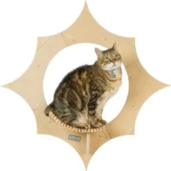 Armarkat Sun Shape Modern Wall-Mounted Wall Shelves Cat Furniture, Beige -Trixie || Catit || Nature's Miracle Shop 847718 PT2. AC SS1800 V1683836237