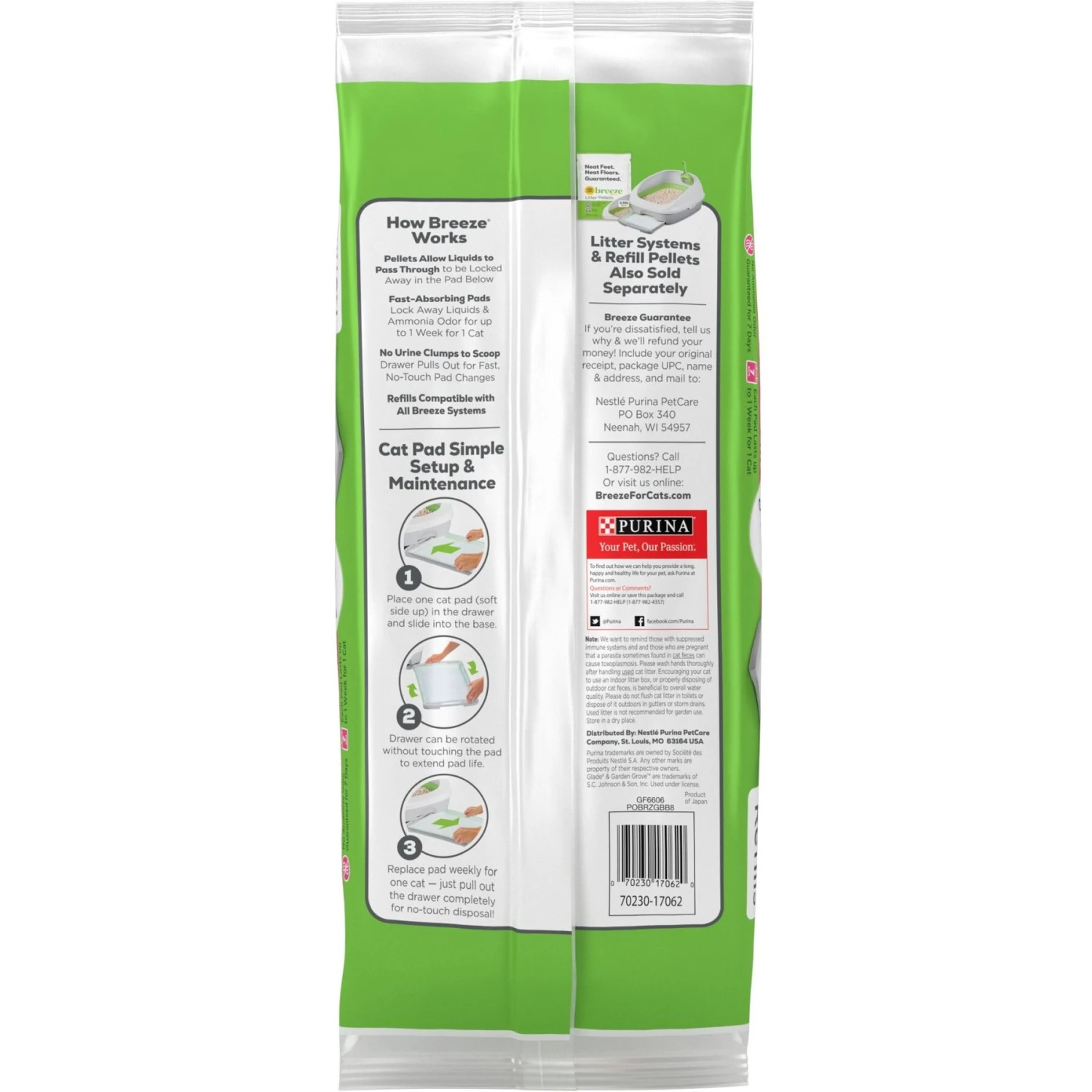 Tidy Cats Breeze Garden Grove Scented Cat Pad, 8 Count 4 Tidy Cats Breeze Garden Grove Scented Cat Pad, 8 Count - Image 2