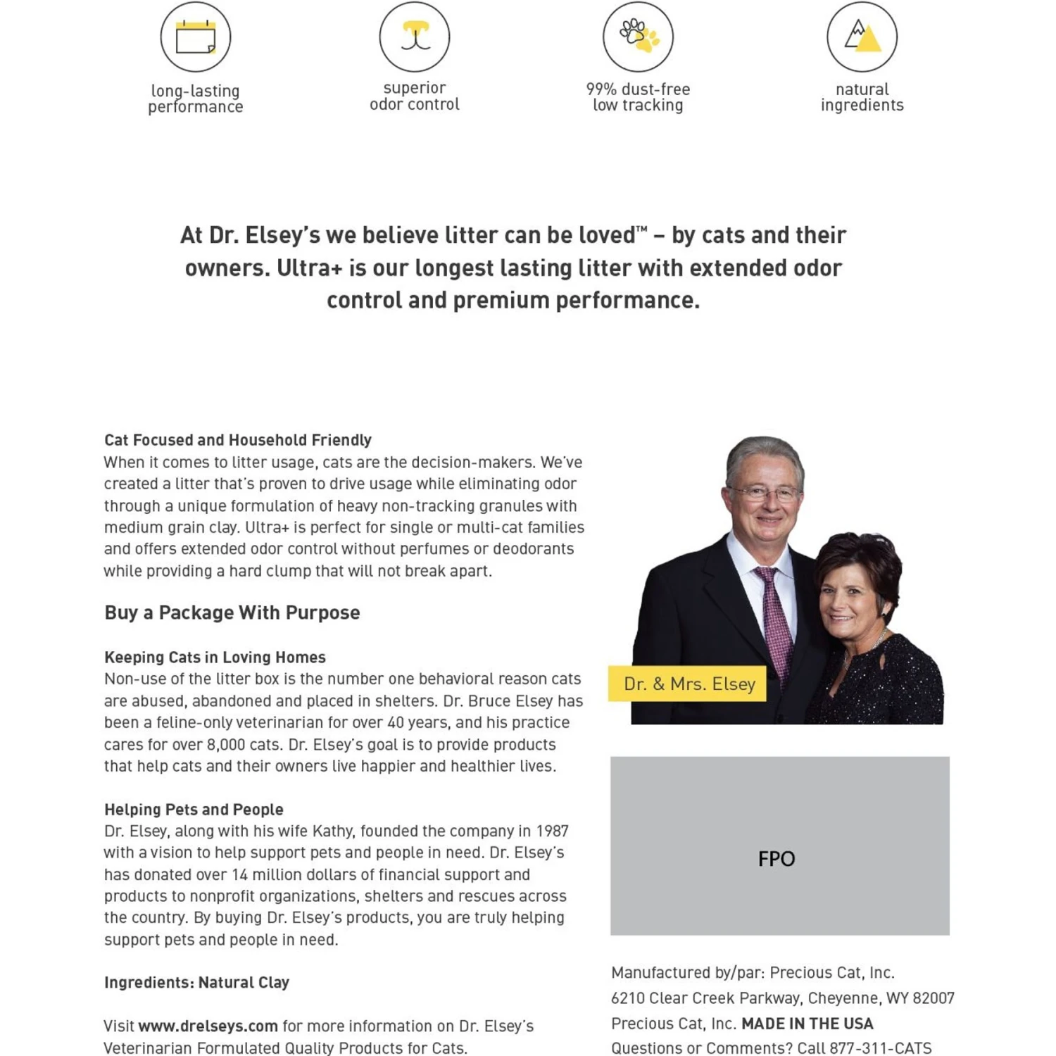 Dr. Elsey's Ultra+ Clumping Clay Cat Litter 5 Dr. Elsey's Ultra+ Clumping Clay Cat Litter - Image 3