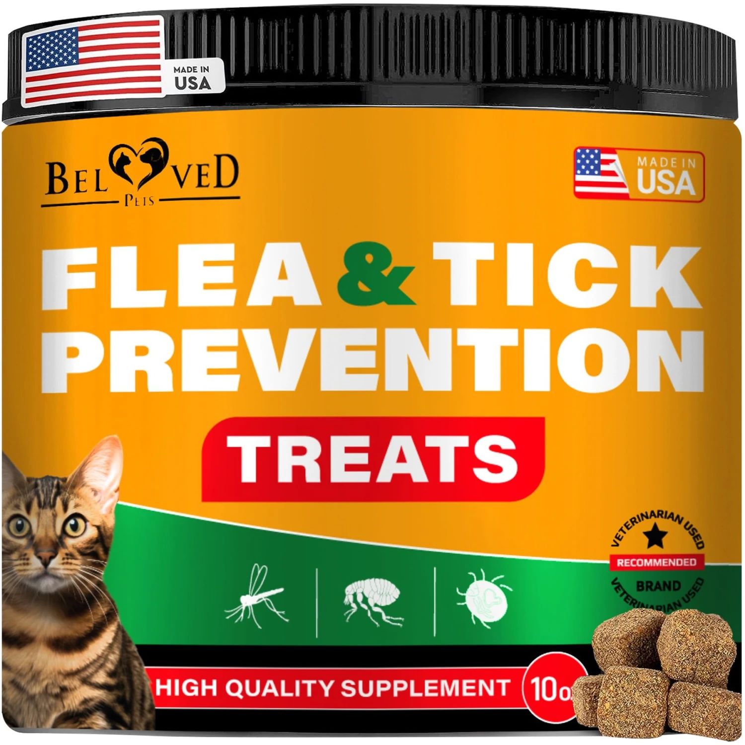 Beloved Pets Flea & Tick Prevention Chewable Pills For Cats, 10-oz Pack 3 Beloved Pets Flea & Tick Prevention Chewable Pills For Cats, 10-oz Pack