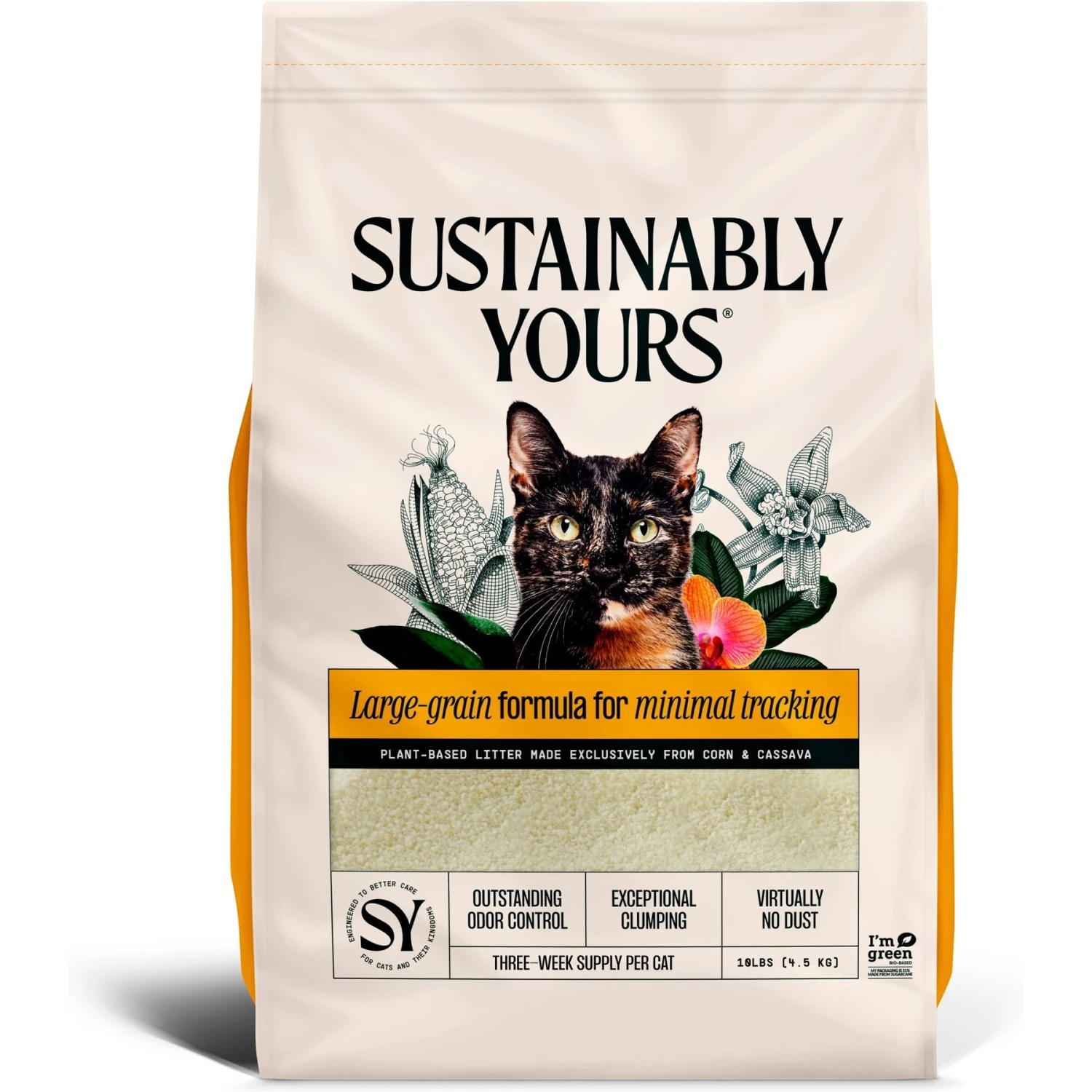 Sustainably Yours Large Grains Natural Cat Litter, 10-lb Bag 3 Sustainably Yours Large Grains Natural Cat Litter, 10-lb Bag