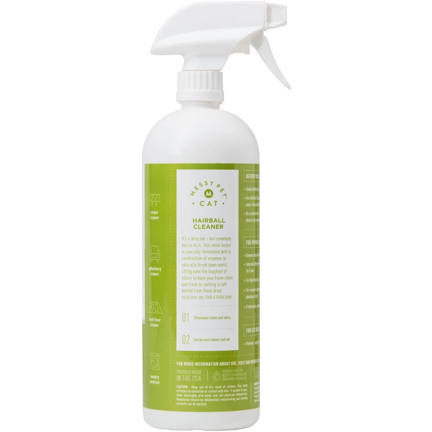 Messy Pet Hairball Cat Cleaner, 27.05-oz Bottle 4 Messy Pet Hairball Cat Cleaner, 27.05-oz Bottle - Image 2