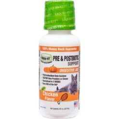 Liquid-Vet Feline Pre & PostBiotic Support Chicken Flavor Cat Digestive Aid, 8-oz Bottle
