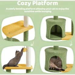 Yaheetech 37-in Coconut Palm Cat Tree, Small, Green & Yellow 16 Yaheetech 37-in Coconut Palm Cat Tree, Small, Green & Yellow -Trixie || Catit || Nature's Miracle Shop 871710 PT5. AC SS1800 V1686249557