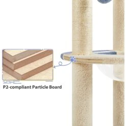 Yaheetech 35.5-in Cat Tree With Space Capsule, Small, Blue & Beige -Trixie || Catit || Nature's Miracle Shop 871726 PT8. AC SS1800 V1686247984