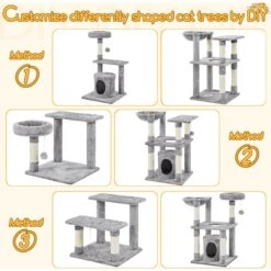 Yaheetech 4-Level Cat Tree, 56.5-in, Medium, Light Gray 14 Yaheetech 4-Level Cat Tree, 56.5-in, Medium, Light Gray -Trixie || Catit || Nature's Miracle Shop 871774 PT5. AC SS1800 V1686249835