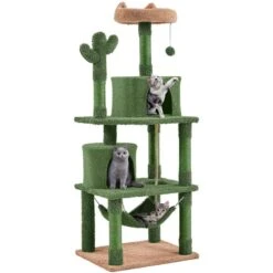 Yaheetech 62.5-in Cactus Cat Tree, Medium, Green & Brown -Trixie || Catit || Nature's Miracle Shop 871822 PT1. AC SS1800 V1688738709