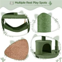 Yaheetech 62.5-in Cactus Cat Tree, Medium, Green & Brown -Trixie || Catit || Nature's Miracle Shop 871822 PT4. AC SS1800 V1688738707