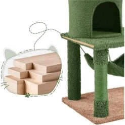Yaheetech 62.5-in Cactus Cat Tree, Medium, Green & Brown -Trixie || Catit || Nature's Miracle Shop 871822 PT7. AC SS1800 V1688738707