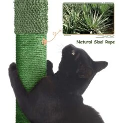 Yaheetech 54.5-in Cactus Cat Tree, Medium, Green & Brown -Trixie || Catit || Nature's Miracle Shop 871870 PT6. AC SS1800 V1688738706