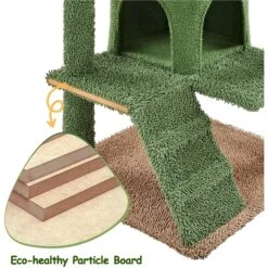 Yaheetech 54.5-in Cactus Cat Tree, Medium, Green & Brown -Trixie || Catit || Nature's Miracle Shop 871870 PT7. AC SS1800 V1688738706