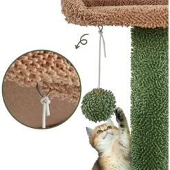 Yaheetech 54.5-in Cactus Cat Tree, Medium, Green & Brown -Trixie || Catit || Nature's Miracle Shop 871870 PT8. AC SS1800 V1688738703