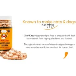 Chef Kitty Freeze-Dried Salmon Dog & Cat Treat -Trixie || Catit || Nature's Miracle Shop 877334 PT7. AC SS1800 V1687295651