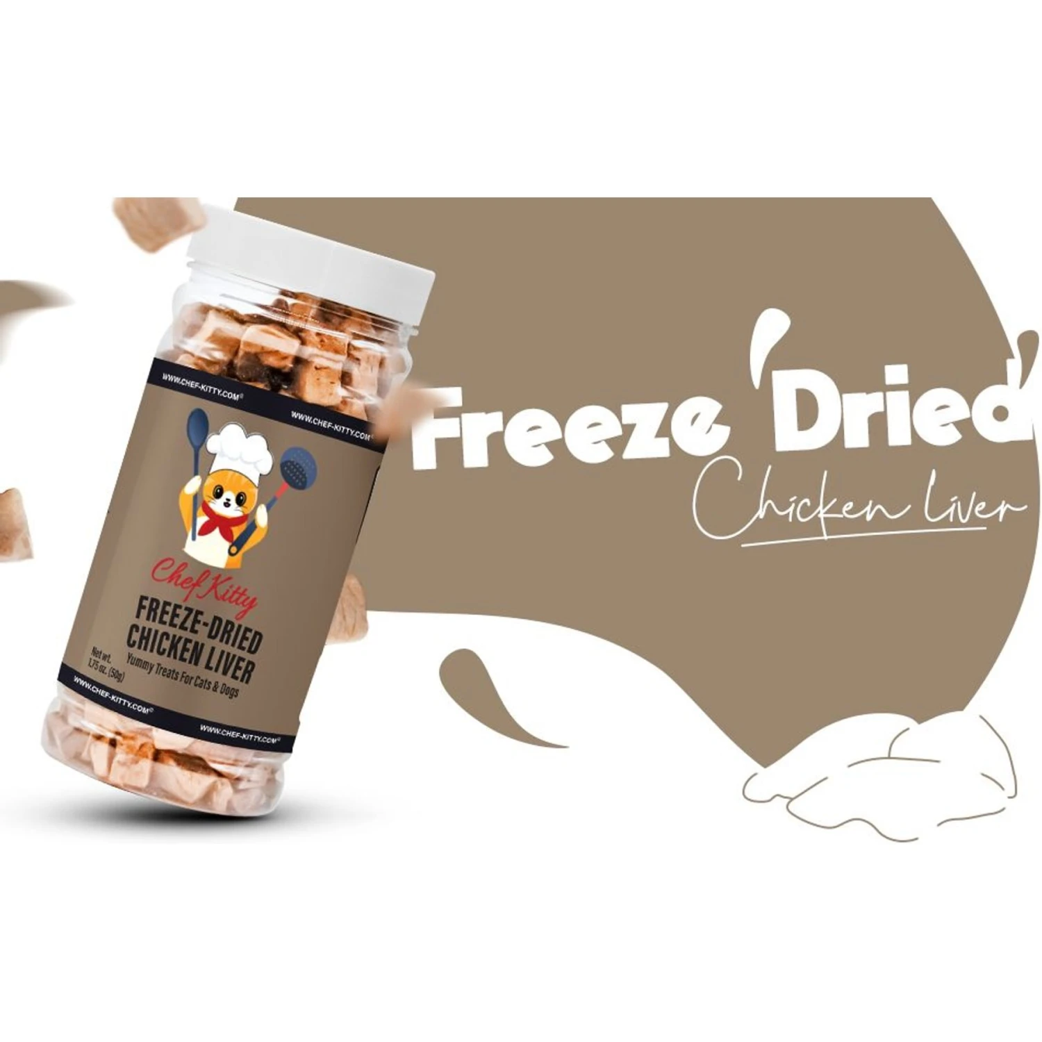 Chef Kitty Freeze-Dried Chicken Liver Dog & Cat Treat 6 Chef Kitty Freeze-Dried Chicken Liver Dog & Cat Treat - Image 4