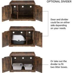 Unipaws Furniture Enclosure Decorative Storage Bench Cat Litter Box -Trixie || Catit || Nature's Miracle Shop 880006 PT3. AC SS1800 V1686079586