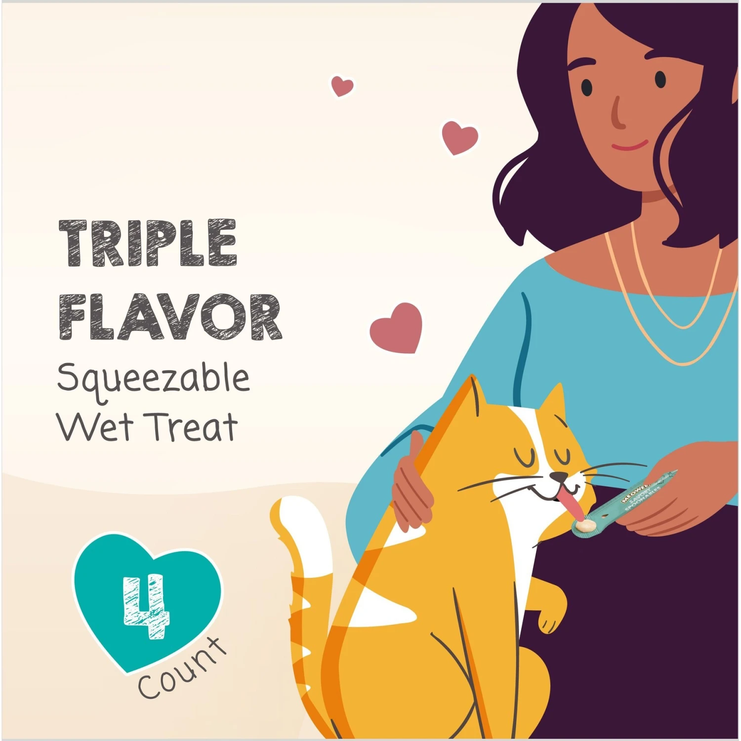 Meowee! Savory Spoonables With Real Duck, Beef & Rabbit Lickable Cat Treat 6 Meowee! Savory Spoonables With Real Duck, Beef & Rabbit Lickable Cat Treat - Image 4