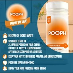 POOPH Kitty Litter Box Saver Cat Deodorizer, 16-oz Bottle -Trixie || Catit || Nature's Miracle Shop 889046 PT4. AC SS1800 V1692030533