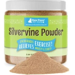 Raw Paws All-Natural Silvervine Powder For Cats, 2.6-oz Jar