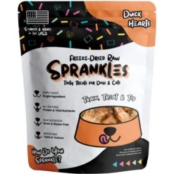 Sprankles Duck Heart Grain-Free Freeze-Dried Dog & Cat Treat, 5-oz Bag